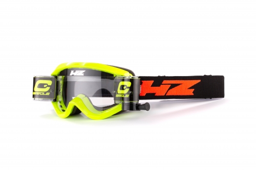 HZ MUD yellow/orange maschera/occhiale motocross roll-off 36 mm