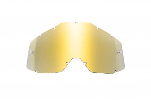 lente di ricambio Oro specchiata compatibile per occhiale/maschera 100% Racecraft/Accuri/Strata PLUS (+)