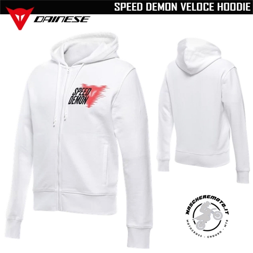 COTTON SWEATSHIRT WITH HOOD AND ZIP DAINESE SPEED DEMON VELOCE HOODIE