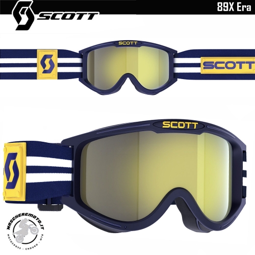 CROSS ENDURO GOGGLE SCOTT 89X ERA BLUE WHITE GOLD MIRROR LENS