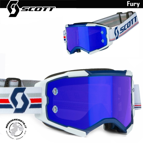 CROSS ENDURO GOGGLE SCOTT PROSPECT BLUE WHITE BLUE MIRROR LENS