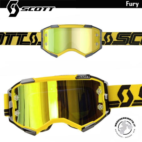 CROSS ENDURO GOGGLE SCOTT PROSPECT YELLOW BLACK GOLD MIRROR LENS