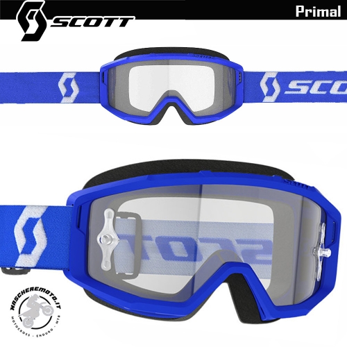 MASCHERA CROSS ENDURO SCOTT PRIMAL BLUE LENTE CHIARA