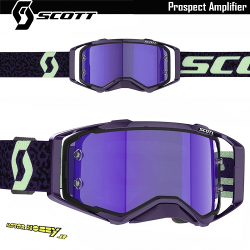 CROSS ENDURO GOGGLE SCOTT PROSPECT AMPLIFIER DARK PURPLE MINT GREEN BLUE MIRROR LENS