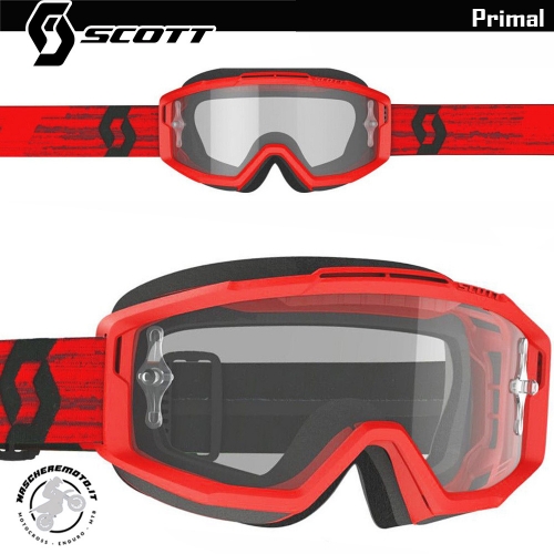 MASCHERA CROSS ENDURO SCOTT SPLIT OTG DARK RED LENTE CHIARA