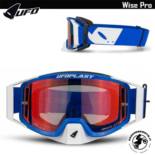 UFO WISE PRO CROSS ENDURO MASK BLUE MIRRORED LENS