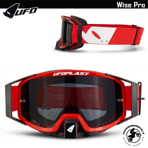 UFO WISE PRO CROSS ENDURO MASK RED DARK SMOKE LENS