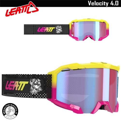 LEATT VELOCITY 4.0 IRIZ 80'S MTB MASK SKULL BLUE LENS 26%