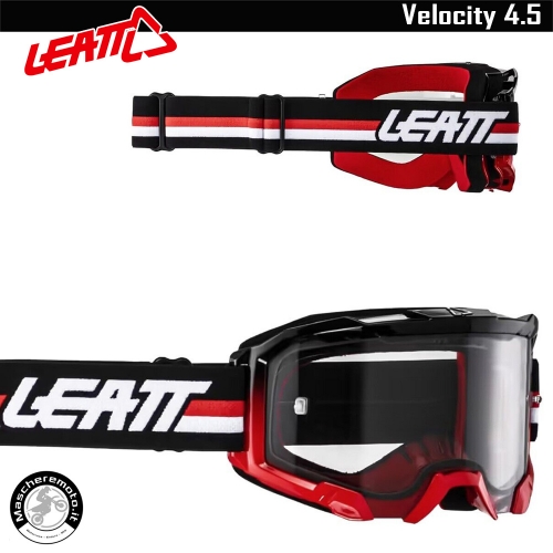 MASCHERA MTB LEATT VELOCITY 4.5 RED LIGHT GREY 58%