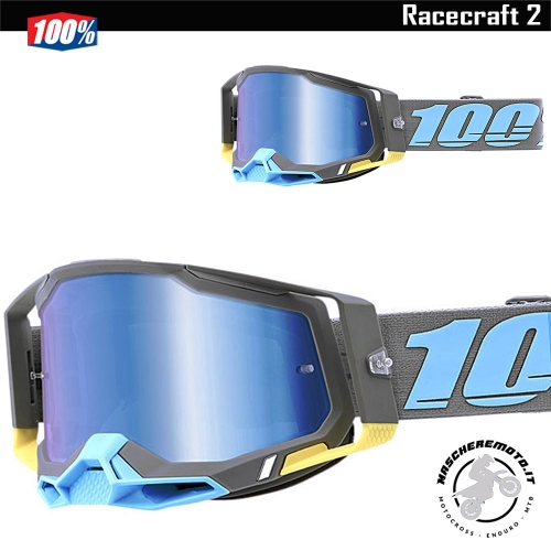 MOTOCROSS ENDURO GOGGLE 100% RACECRAFT 2 TRINIDAD MIRROR LENS