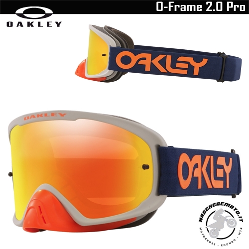 MOTOCROSS ENDURO GOGGLE OAKLEY O-FRAME 2.0 MX PRO FACTORY PILOT RB IRIDIUM LENS