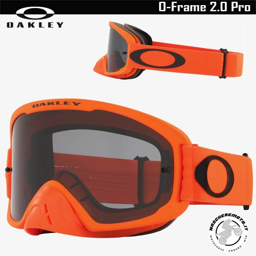 MOTOCROSS ENDURO GOGGLE OAKLEY O-FRAME 2.0 PRO MX MOTO ORANGE DARK GREY LENS