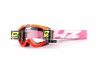 HZ MUD arancio/rosa maschera/occhiale motocross roll-off 36 mm