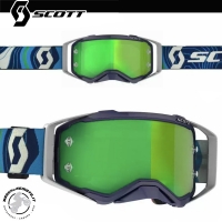 MASCHERA CROSS ENDURO SCOTT PROSPECT BLUE GREEN LENTE A SPECCHIO VERDE