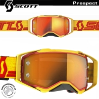 MASCHERA CROSS ENDURO SCOTT PROSPECT YELLOW RED LENTE A SPECCHIO ARANCIO