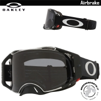 MASCHERA MOTOCROSS ENDURO OAKLEY AIRBRAKE MX TUFF BLOCKS BLACK GUNMETAL LENTE DARK GREY