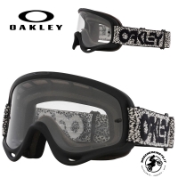 MASCHERA MOTOCROSS ENDURO OAKLEY O-FRAME MX GREY CRACKLE LENTE CHIARA