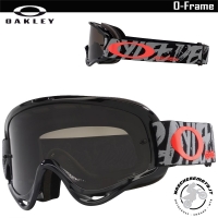 MASCHERA MOTOCROSS ENDURO OAKLEY O-FRAME TROY LEE DESIGNS PAINTED BLACK LENTE DARK GREY