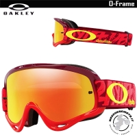 MASCHERA MOTOCROSS ENDURO OAKLEY O-FRAME PAINTED RED TROY LEE DESIGNS LENTE SPECCHIO